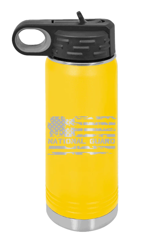 National Guard Flag - 20oz Water Bottle Laser Engraved - Image 17
