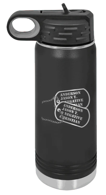 Dog Tags - 20oz Water Bottle Laser Engraved