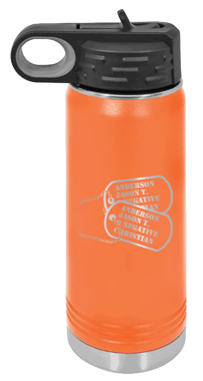 Dog Tags - 20oz Water Bottle Laser Engraved - Image 11