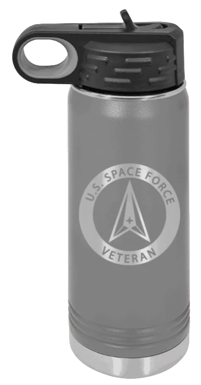 Space Force Veteran - 20oz Water Bottle Laser Engraved - Image 4