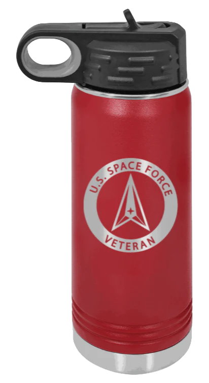 Space Force Veteran - 20oz Water Bottle Laser Engraved - Image 8