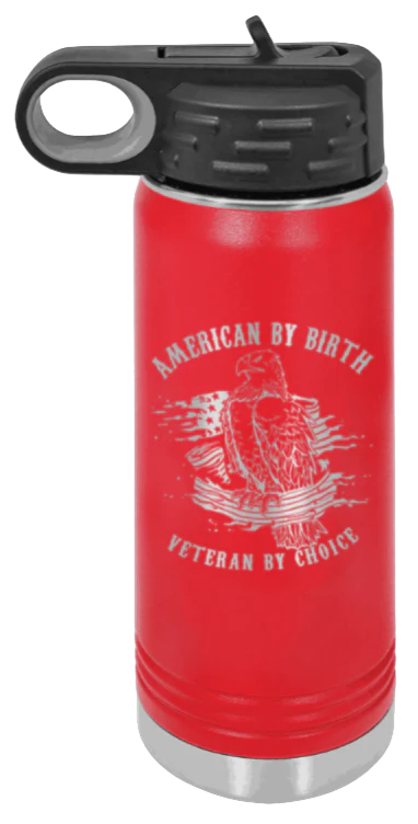 Veteran By Choice - 20oz Water Bottle Laser Engraved - Image 14