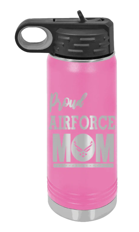 Air Force Mom - 20oz Water Bottle Laser Engraved - Image 12