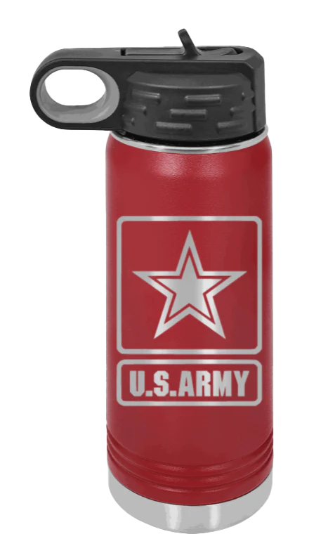 Army - 20oz Water Bottle Laser Engraved - Image 8
