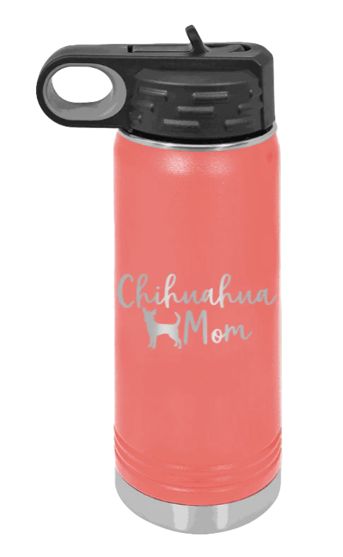Chihuahua Mom - 20oz Water Bottle Laser Engraved - Image 3