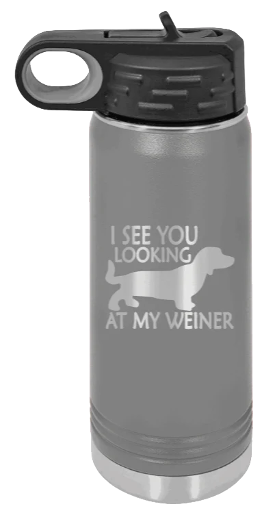 I See You Looking At My Weiner - 20oz Water Bottle Laser Engraved - Image 4