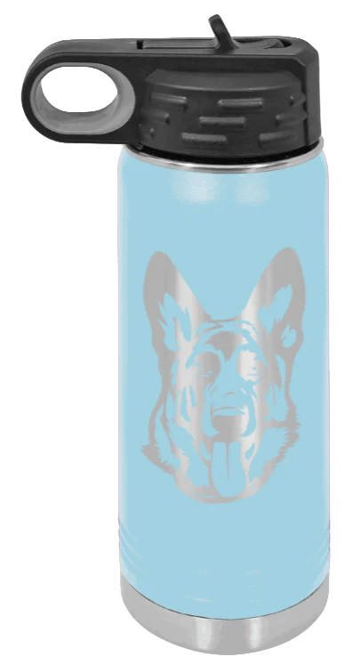 German Sheppard - 20oz Water Bottle Laser Engraved - Image 6