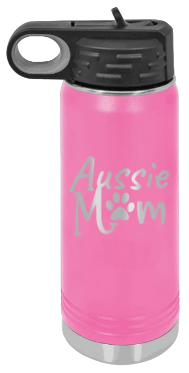 Aussie Mom - 20oz Water Bottle Laser Engraved - Image 12