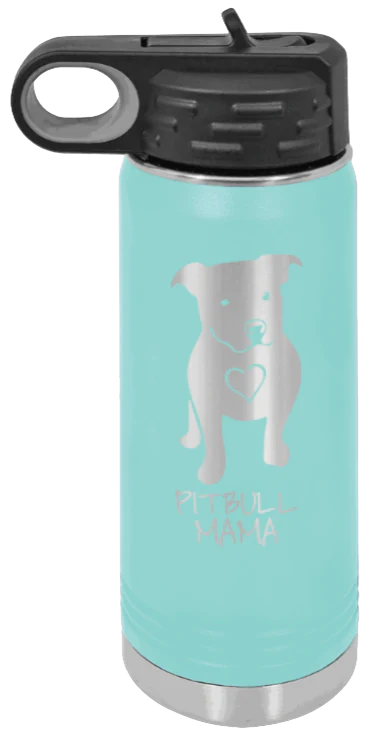 Pitbull Mama - 20oz Water Bottle Laser Engraved - Image 15