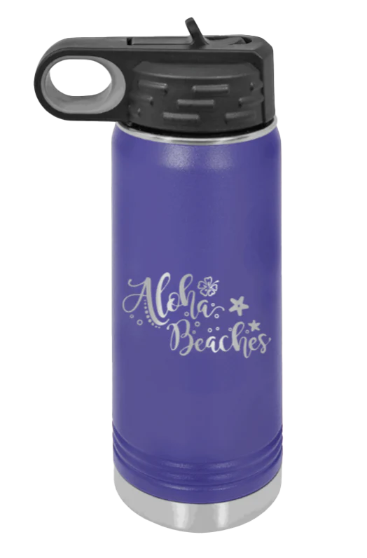 Aloha Beaches - 20oz Water Bottle Laser Engraved - Image 13