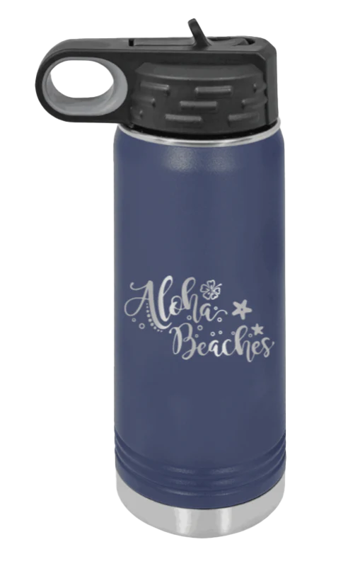 Aloha Beaches - 20oz Water Bottle Laser Engraved - Image 9