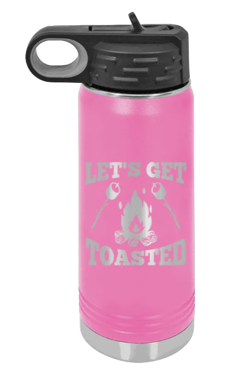 Let's Get Toasted - 20oz Water Bottle Laser Engraved - Image 12