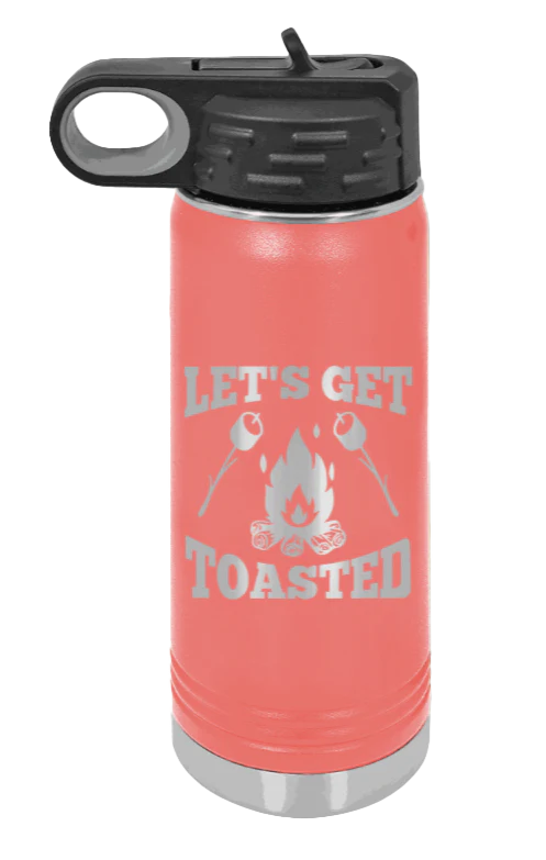 Let's Get Toasted - 20oz Water Bottle Laser Engraved - Image 3