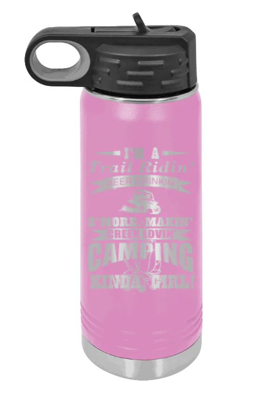 Trail Riding Camp Girl - 20oz Water Bottle Laser Engraved - Image 7