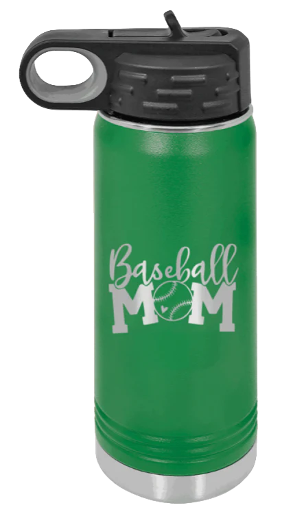Baseball Mom - 20oz Water Bottle Laser Engraved - Image 5