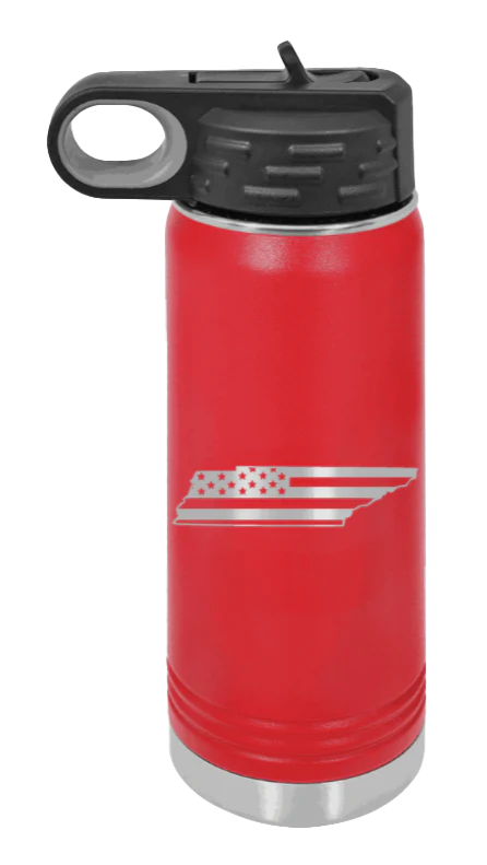 Tennessee Flag - 20oz Water Bottle Laser Engraved - Image 14