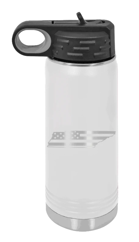 Tennessee Flag - 20oz Water Bottle Laser Engraved - Image 16