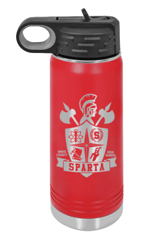 White County High School TN Sheild - 20oz Water Bottle Laser Engraved - Image 14