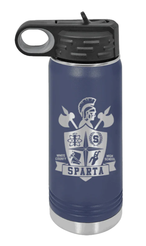 White County High School TN Sheild - 20oz Water Bottle Laser Engraved - Image 9
