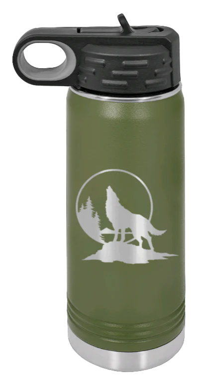 Wolf - 20oz Water Bottle Laser Engraved - Image 10