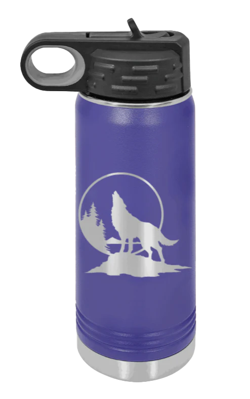 Wolf - 20oz Water Bottle Laser Engraved - Image 13