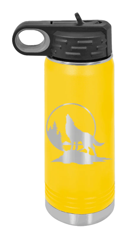 Wolf - 20oz Water Bottle Laser Engraved - Image 17