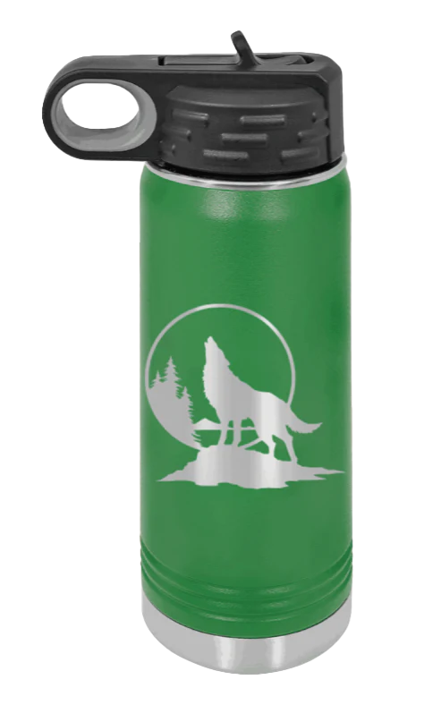 Wolf - 20oz Water Bottle Laser Engraved - Image 5