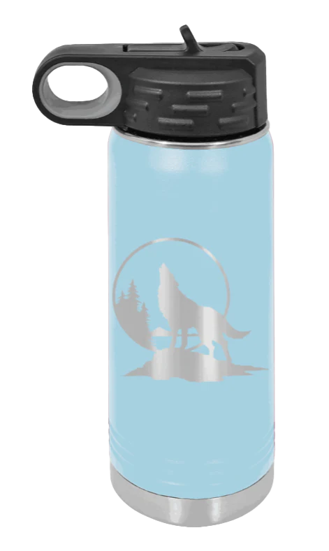 Wolf - 20oz Water Bottle Laser Engraved - Image 6