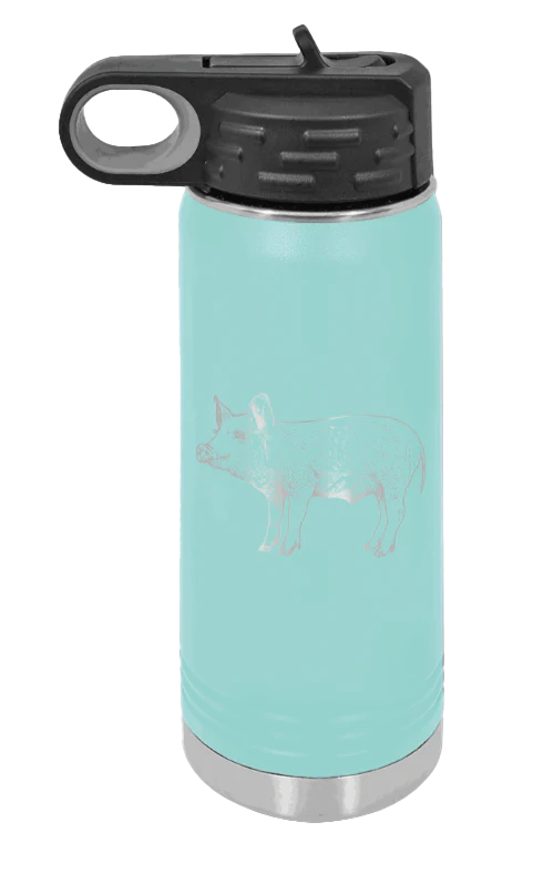 Pig - 20oz Water Bottle Laser Engraved - Image 15