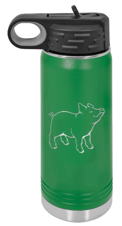 Pig - 20oz Water Bottle Laser Engraved - Image 5