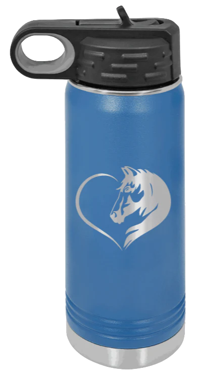 Horse Love - 20oz Water Bottle Laser Engraved - Image 2
