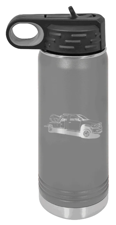 Tow Truck - 20oz Water Bottle Laser Engraved - Image 4