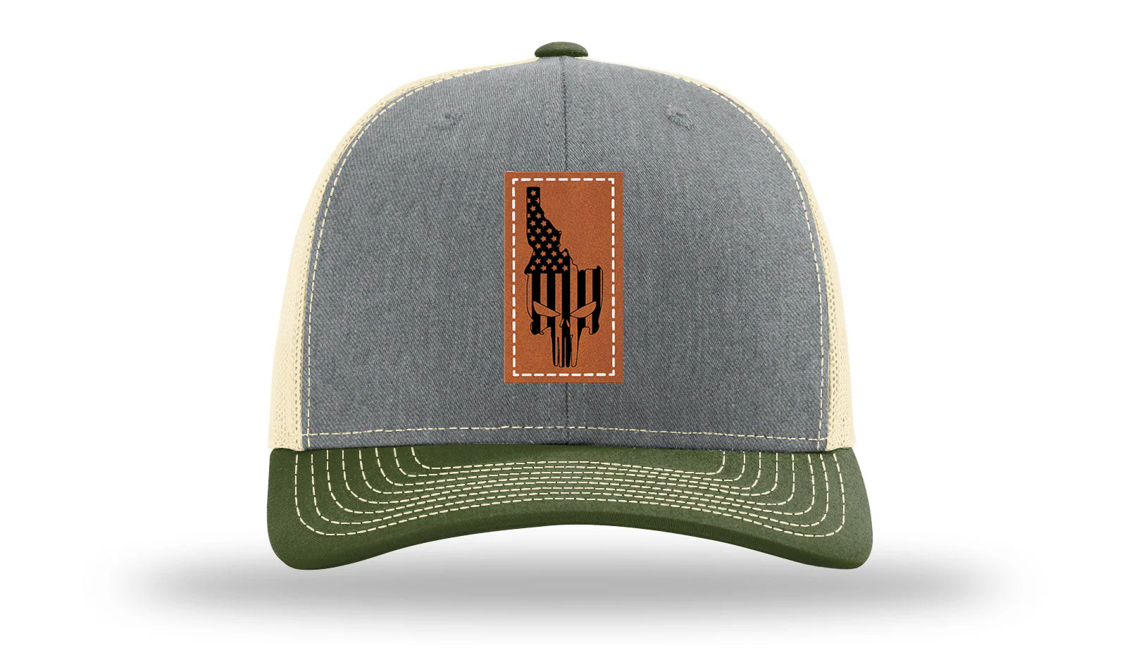 Idaho Punisher Leather Patch Richardson 112 Hat - Image 38