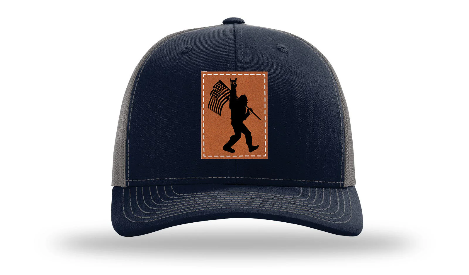 Sasquatch Flag Leather Patch Richardson 112 Hat - Image 27