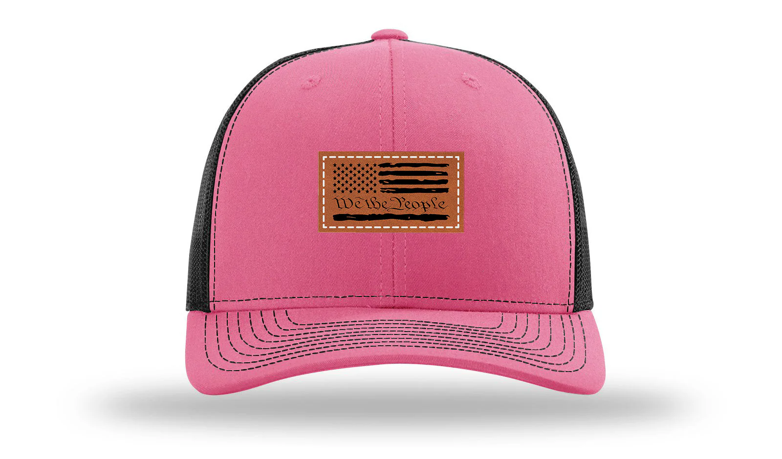 We The People Flag Leather Patch Richardson 112 Hat - Image 22