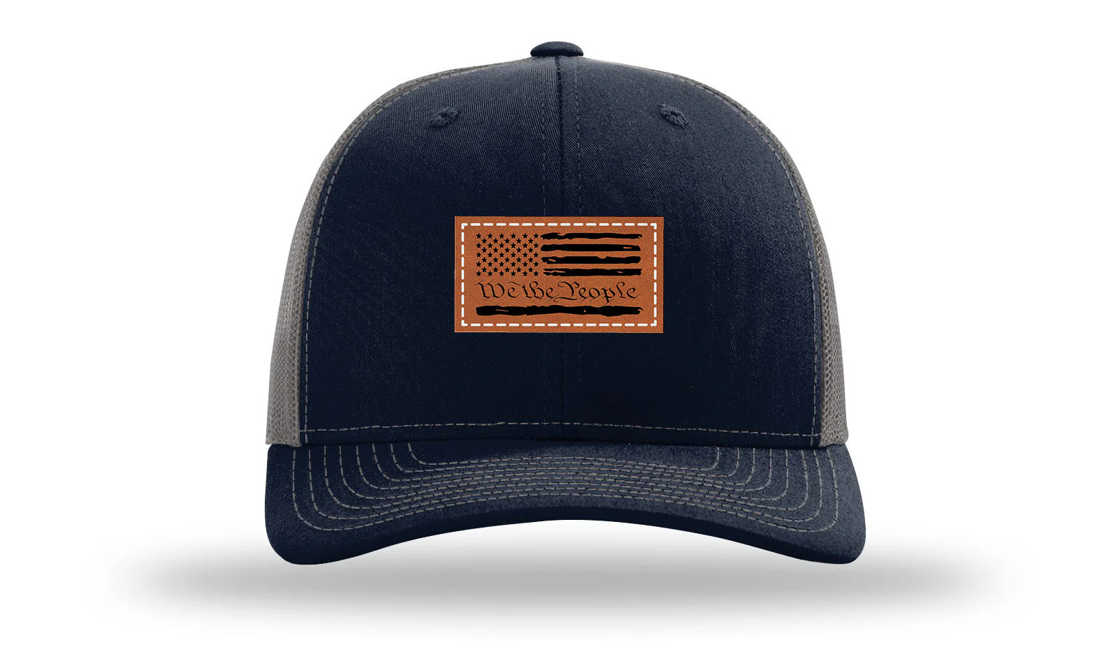 We The People Flag Leather Patch Richardson 112 Hat - Image 27