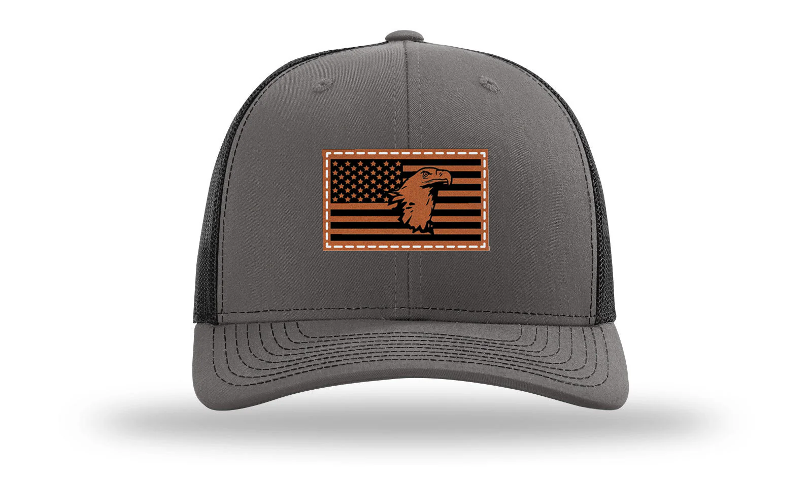 Eagle Flag 1 Leather Patch Richardson 112 Hat - Image 11