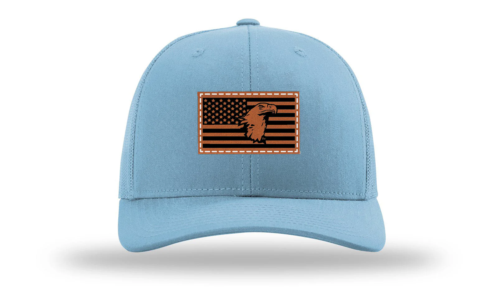 Eagle Flag 1 Leather Patch Richardson 112 Hat - Image 2