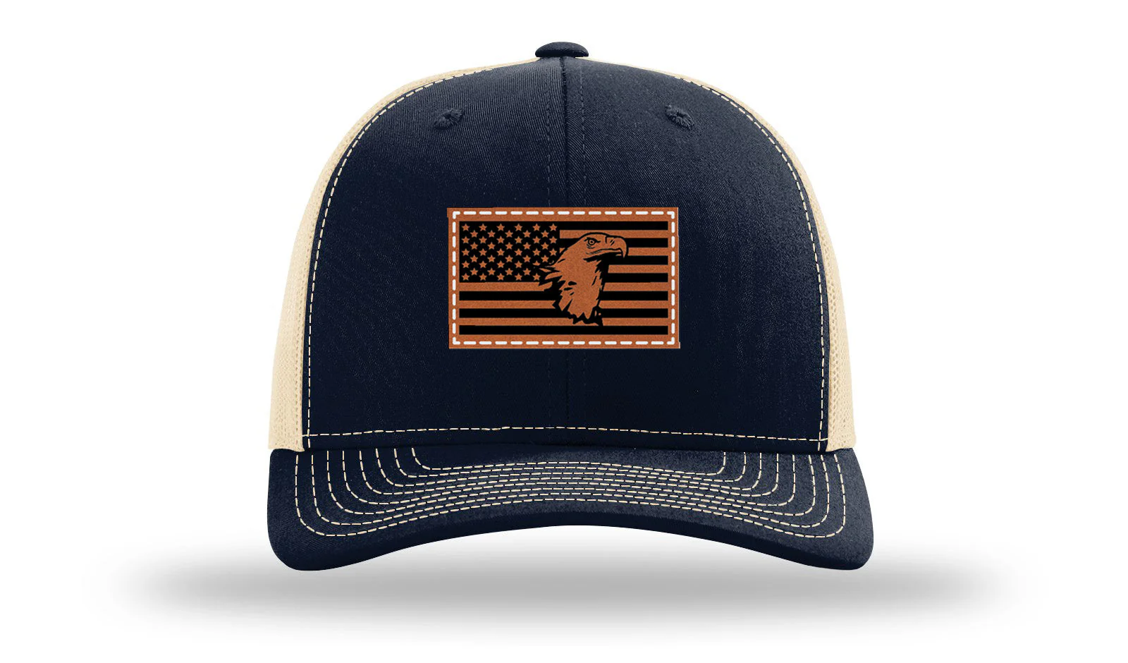 Eagle Flag 1 Leather Patch Richardson 112 Hat - Image 28
