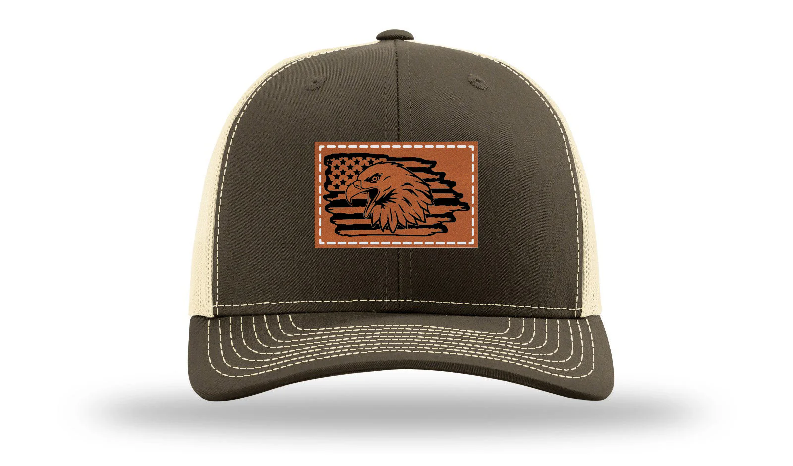 Eagle Flag Leather Patch Richardson 112 Hat - Image 17