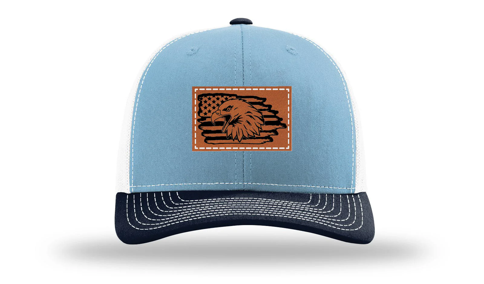 Eagle Flag Leather Patch Richardson 112 Hat - Image 34