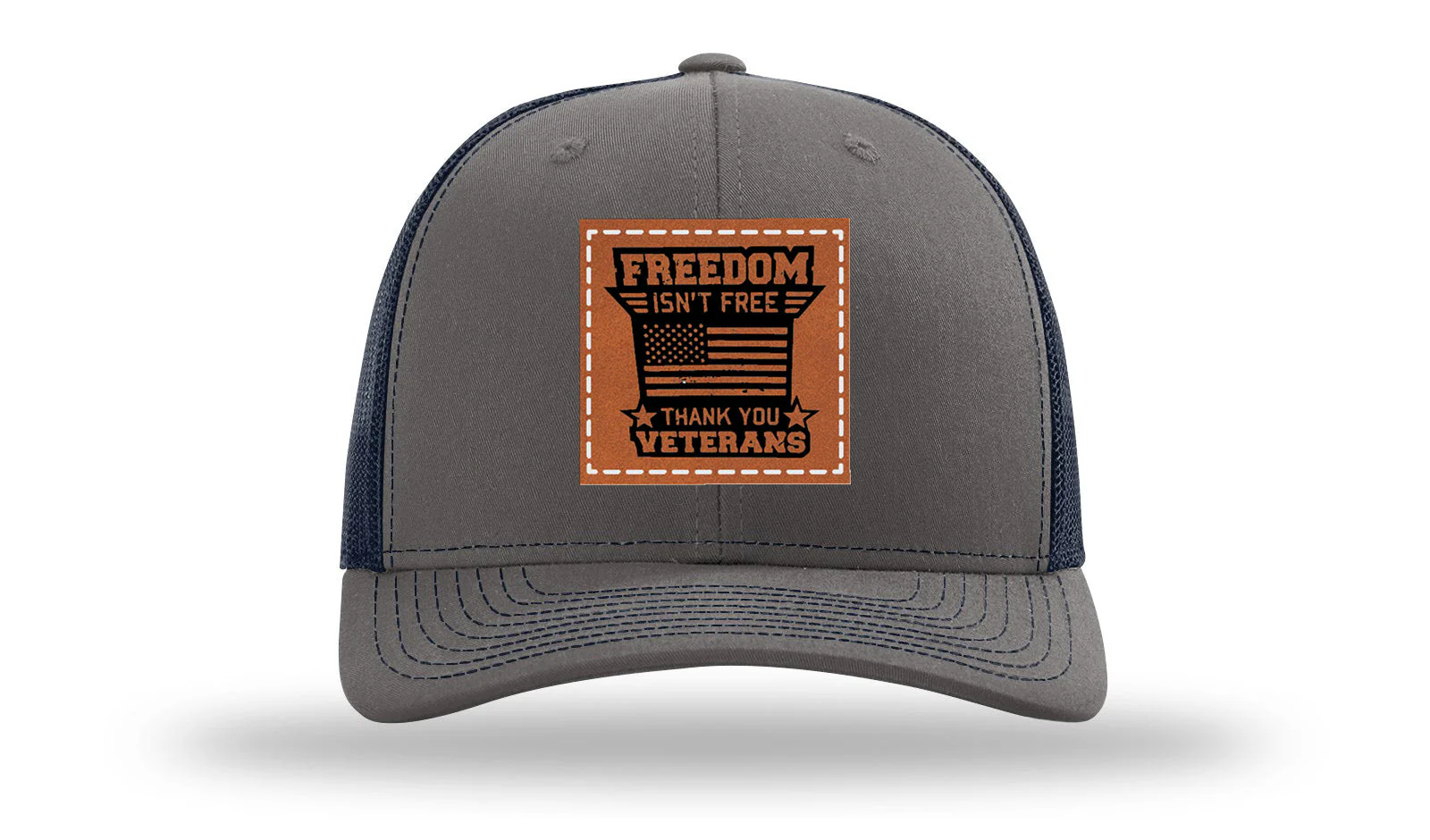 Freedom Isn't Free Leather Patch Richardson 112 Hat - Image 13