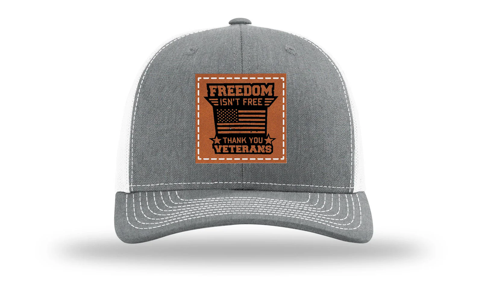 Freedom Isn't Free Leather Patch Richardson 112 Hat - Image 21
