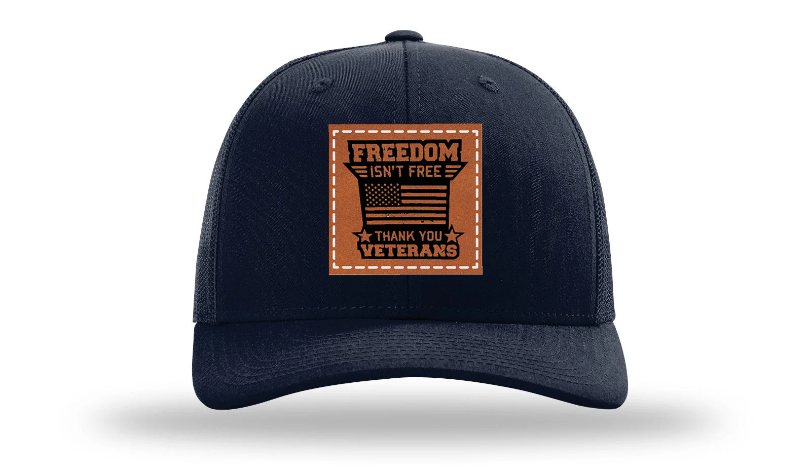 Freedom Isn't Free Leather Patch Richardson 112 Hat - Image 4