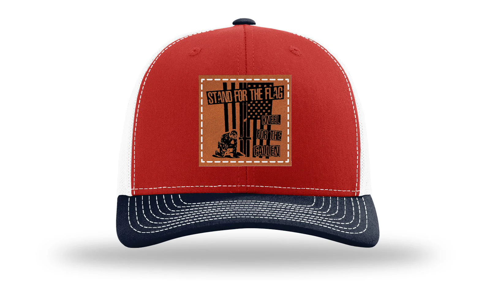 Stand For The Flag 2 Leather Patch Richardson 112 Hat - Image 40