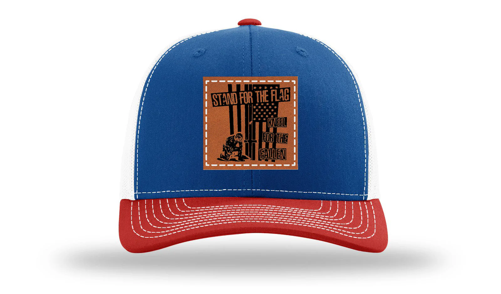 Stand For The Flag 2 Leather Patch Richardson 112 Hat - Image 41