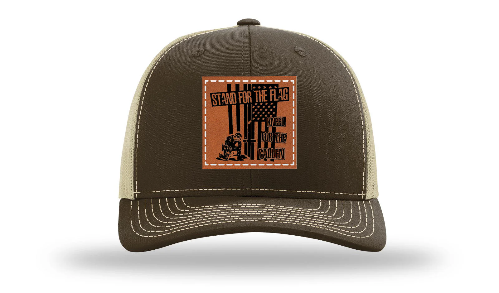 Stand For The Flag 2 Leather Patch Richardson 112 Hat - Image 8