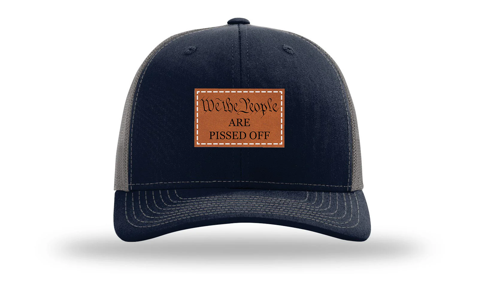 We The People Are Pissed Off Leather Patch Richardson 112 Hat - Image 27