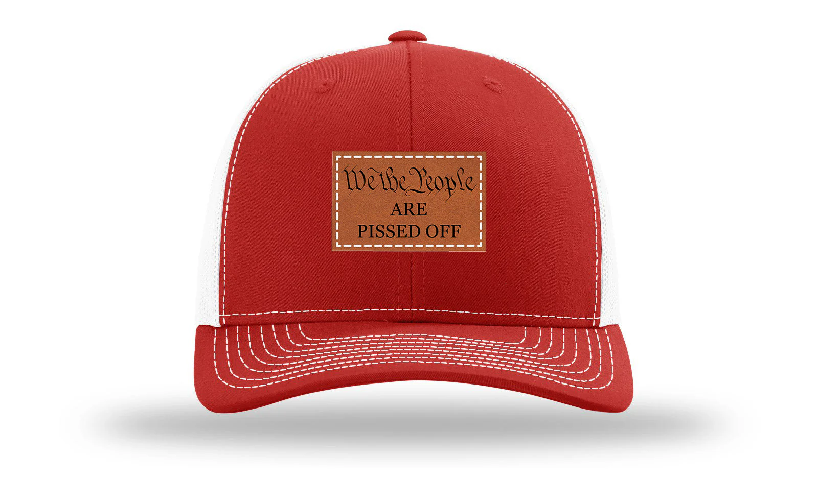 We The People Are Pissed Off Leather Patch Richardson 112 Hat - Image 31