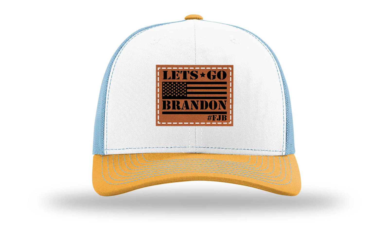 Let's Go Brandon #FJB Leather Patch Richardson 112 Hat - Image 43